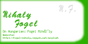 mihaly fogel business card